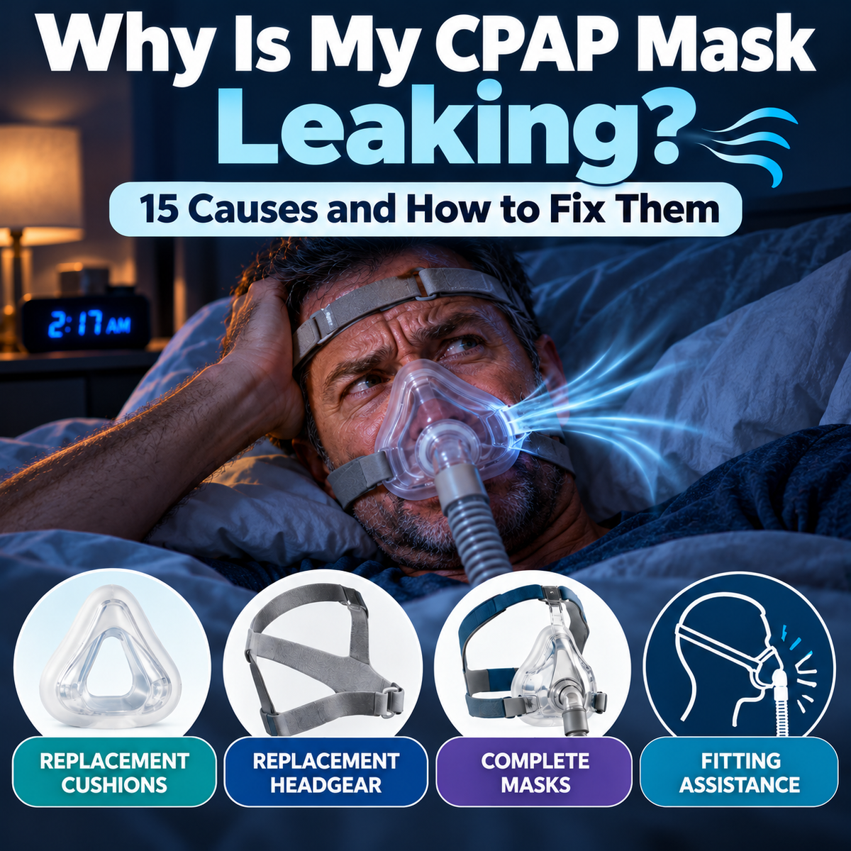 Why Is My CPAP Mask Leaking? 15 Causes and How to Fix Them — The Complete 2026 ResMed Troubleshooting Guide