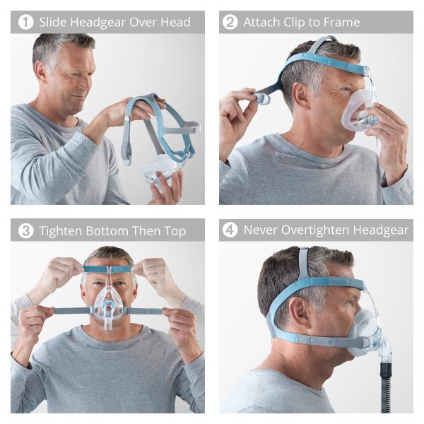 F&P Vitera Full Face CPAP Mask with Headgear